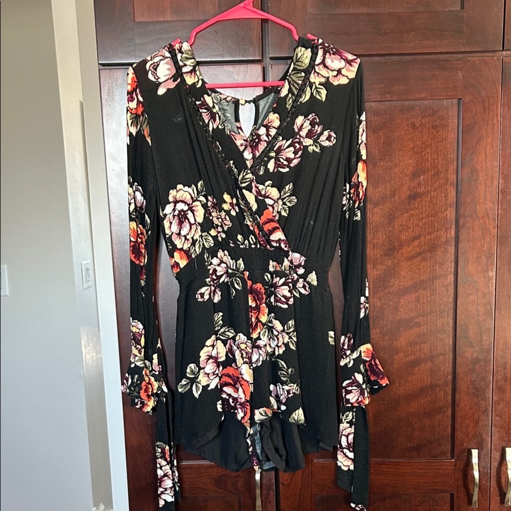 Blu Pepper Floral Romper